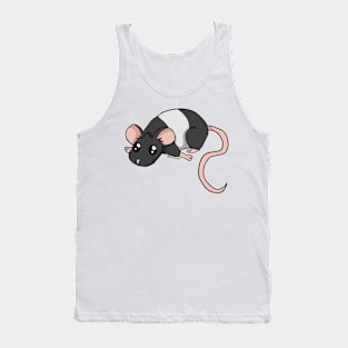 A little Mousie - Black Banded Tank Top